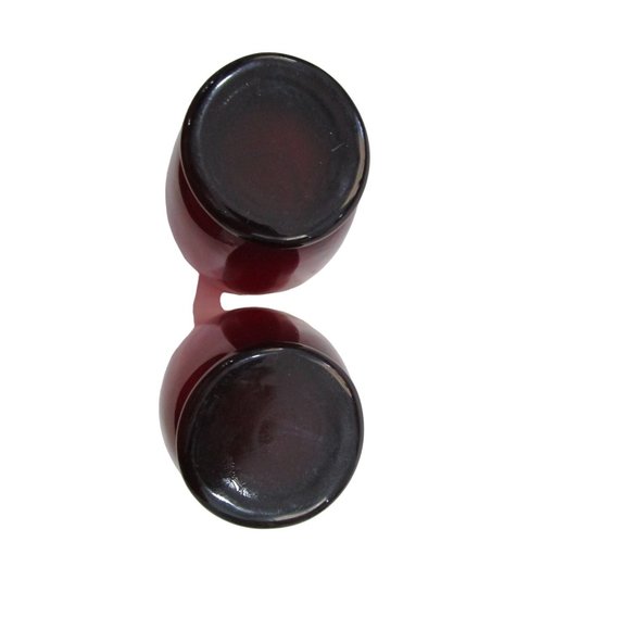 Baltic Anchor Hocking Ruby Red Footed Small Barrel Shaped Tumbler Unmarked EUC - Picture 7 of 10